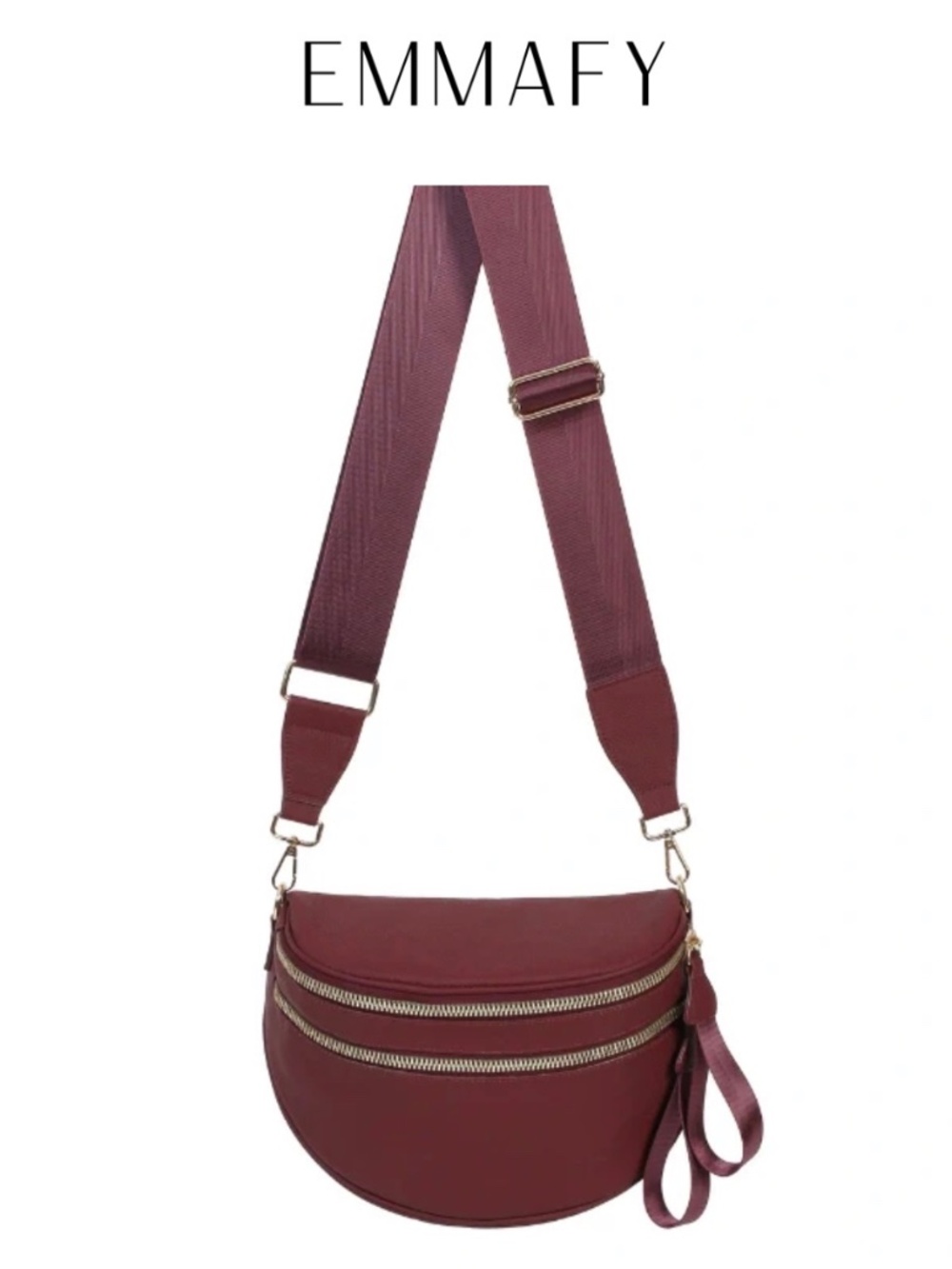 Emmafy GoFree - Luxe Leather Bum Bag - Burgundy